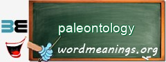 WordMeaning blackboard for paleontology